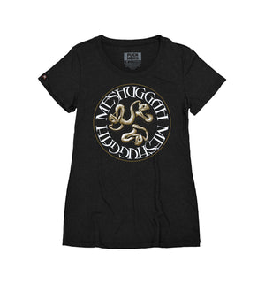 Meshuggah 'Catch 33' women's short sleeve hockey t-shirt in black front view