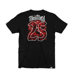 Miss May I 'Silence' short sleeve hockey t-shirt in black back view