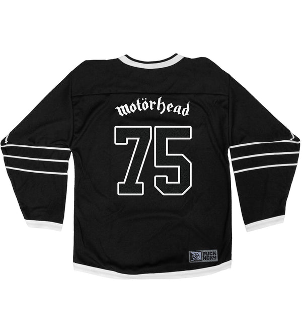 Motorhead 'Ace of Spades' hockey jersey in black and white back view