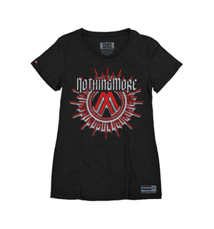 NOTHING MORE 'Deja Vu' women's short sleeve hockey t-shirt in black front view
