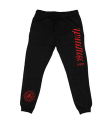 NOTHING MORE 'NEVERLAND' hockey jogging pants in black front view