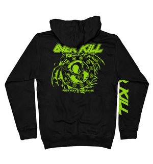 Overkill 'Believe in the Fight' pullover hoodie in black back view