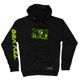 Overkill 'Believe in the Fight' pullover hoodie in black front view
