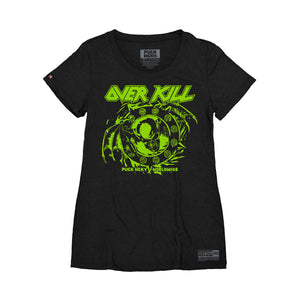 Overkill 'Believe in the Fight' women's short sleeve hockey t-shirt in black