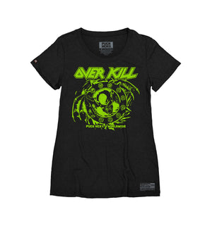 Overkill 'Believe in the Fight' women's short sleeve hockey t-shirt in black