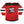 OVERKILL 'DEVIL BY THE TAIL' hockey jersey in red, black, and white front view