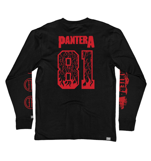 PANTERA 'HELLBOUND' long sleeve hockey t-shirt in black back view