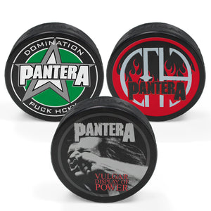 Pantera 'PAN' limited edition hockey puck set of 3