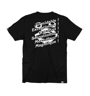 PUCK HCKY 'Ananas' short sleeve t-shirt in black back view