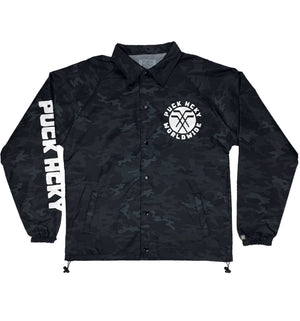 PUCK HCKY 'NU STIX' hockey coaches jacket front view