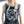 PUCK HCKY 'Shoot Pucks Not People - Eagle Worldwide' sleeveless basketball jersey in black, grey, and white front view on model