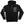 PUCK HCKY ‘Shoot Pucks Not People - Eagle Worldwide’ full zip hockey hoodie in black front view
