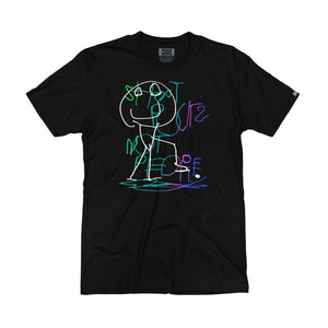 PUCK HCKY 'Shoot Pucks Not People - Hel's Guy' short sleeve t-shirt in black