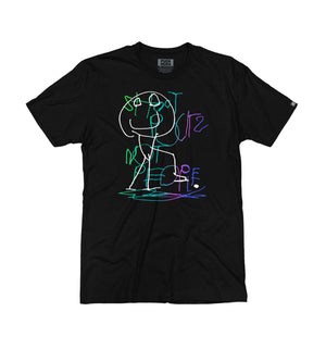 PUCK HCKY 'Shoot Pucks Not People - Hel's Guy' short sleeve t-shirt in black