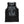 PUCK HCKY 'Shoot Pucks Not People - Or Death' sleeveless basketball jersey in black, grey, and white front view