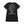 PUCK HCKY 'Shoot Pucks Not People - Or Death' women's short sleeve t-shirt in black back view