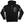 PUCK HCKY ‘Shoot Pucks Not People - Or Death’ full zip hockey hoodie in black front view