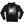 PUCK HCKY 'Shoot Pucks Not People - Television' full zip hockey hoodie in black bck view
