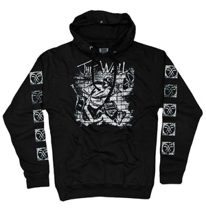 PUCK HCKY 'The Wall' pullover hockey hoodie in black
