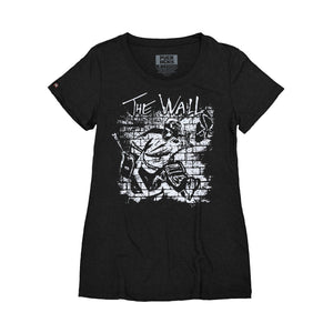 PUCK HCKY 'The Wall' women's short sleeve t-shirt in black