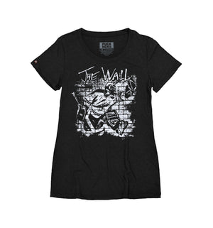 PUCK HCKY 'The Wall' women's short sleeve t-shirt in black