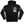 PUCK HCKY ‘The Wall’ full zip hockey hoodie in black front view