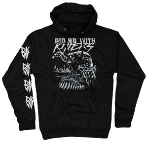 Riding With Killers 'Vulture' pullover hockey hoodie in black