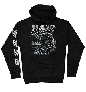 Riding With Killers 'Vulture' pullover hockey hoodie in black