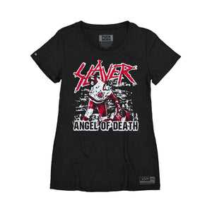 Slayer 'Angel of Death' women's short sleeve hockey t-shirt in black