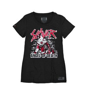 Slayer 'Angel of Death' women's short sleeve hockey t-shirt in black