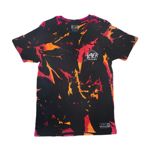 SLAYER 'FIGHT TILL DEATH' limited edition short sleeve tie-dye hockey t-shirt front view