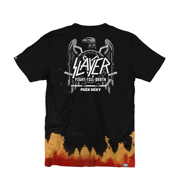 Slayer 'Fight Till Death' limited edition short sleeve tie-dye hockey t-shirt back view