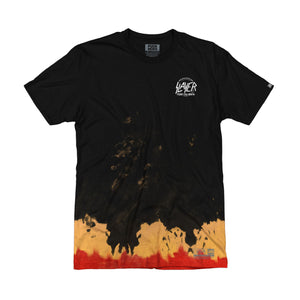 Slayer 'Fight Till Death' limited edition short sleeve tie-dye hockey t-shirt front view