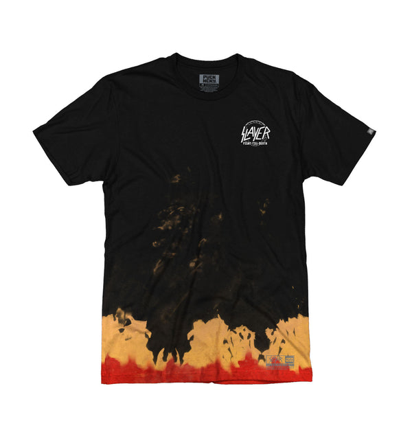 Slayer 'Fight Till Death' limited edition short sleeve tie-dye hockey t-shirt front view