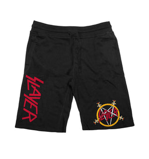 SLAYER 'REIGN IN BLOOD' fleece hockey shorts in black