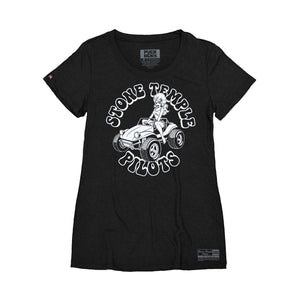 Stone Temple Pilots 'Buggy' women's short sleeve t-shirt in black front view
