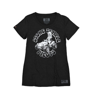 Stone Temple Pilots 'Buggy' women's short sleeve t-shirt in black front view