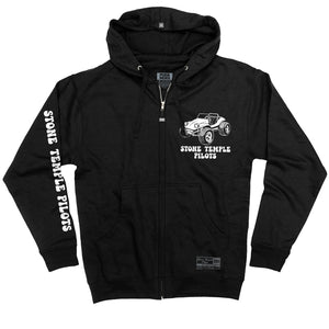 Stone Temple Pilots 'Buggy' full zip hoodie in black front view