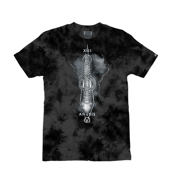 TOTEM 'Anubis' short sleeve t-shirt in red and black tie-dye