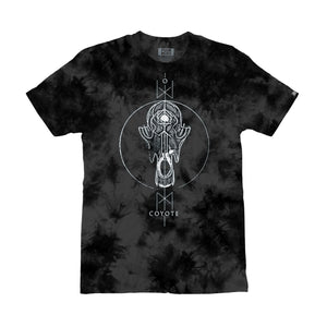 TOTEM 'Coyote' short sleeve t-shirt in black tie-dye
