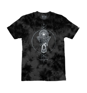 TOTEM 'Coyote' short sleeve t-shirt in black tie-dye