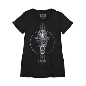 TOTEM 'Coyote' women's short sleeve t-shirt in black