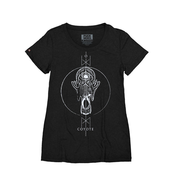 TOTEM 'Coyote' women's short sleeve t-shirt in black