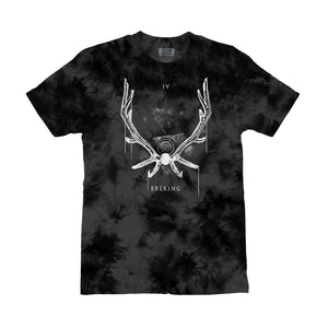 TOTEM 'Erlking' short sleeve t-shirt in black tie-dye