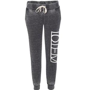 TOTEM 'Logo' women's cropped ankle fit joggers in dark grey
