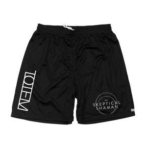 TOTEM 'Skeptical Shaman' mesh shorts in black