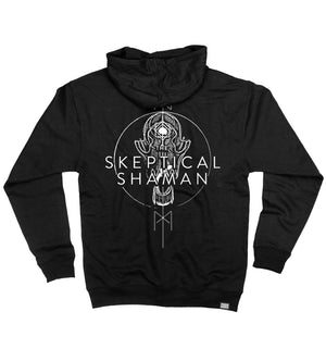 TOTEM 'Logo' full zip hoodie in black back view