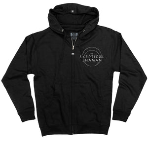 TOTEM 'Logo' full zip hoodie in black front view