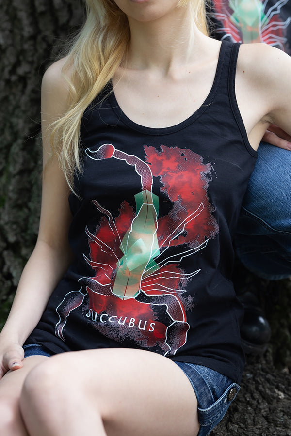 TOTEM 'Succubus' women's tank top in black on model