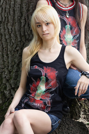 TOTEM 'Succubus' women's tank top in black on model